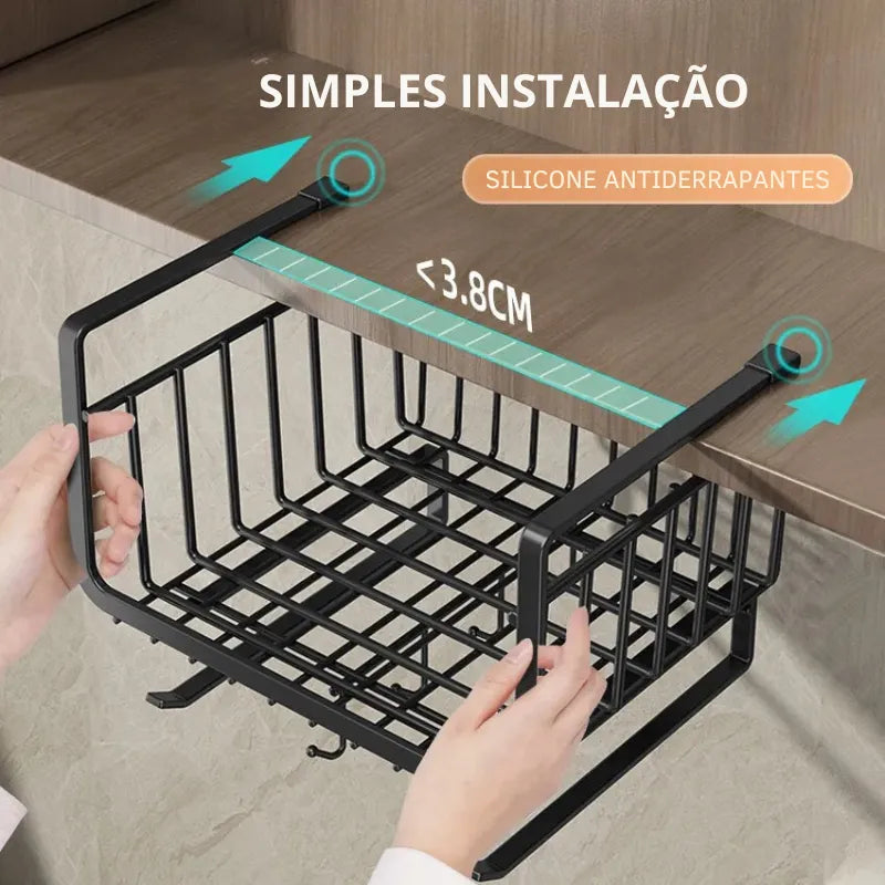 Cesta Organizadora com Ganchos