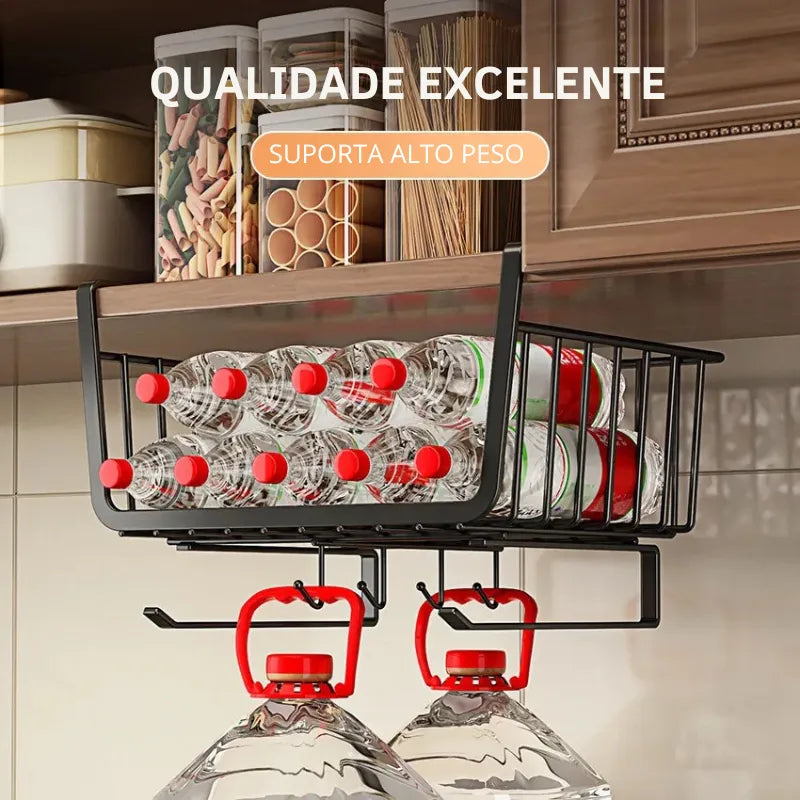 Cesta Organizadora com Ganchos