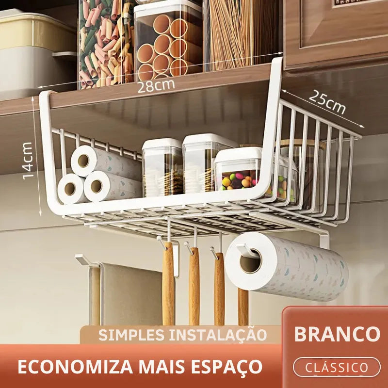Cesta Organizadora com Ganchos