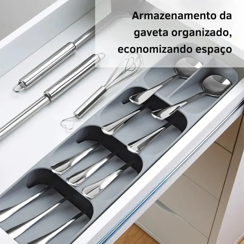 Organizador de Talheres e Temperos para Gaveta