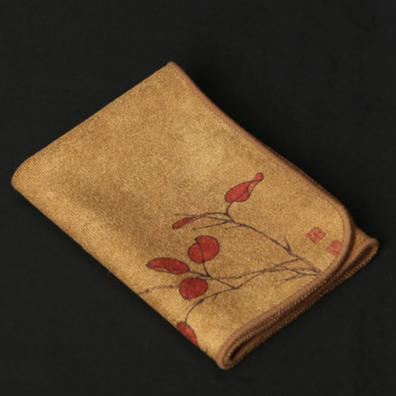 Toalha Oriental Pintada 30x30cm | Microfibra Superabsorvente e Decorativa