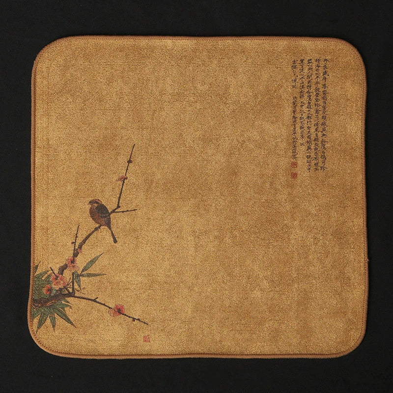 Toalha Oriental Pintada 30x30cm | Microfibra Superabsorvente e Decorativa