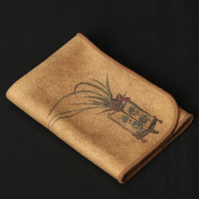 Toalha Oriental Pintada 30x30cm | Microfibra Superabsorvente e Decorativa