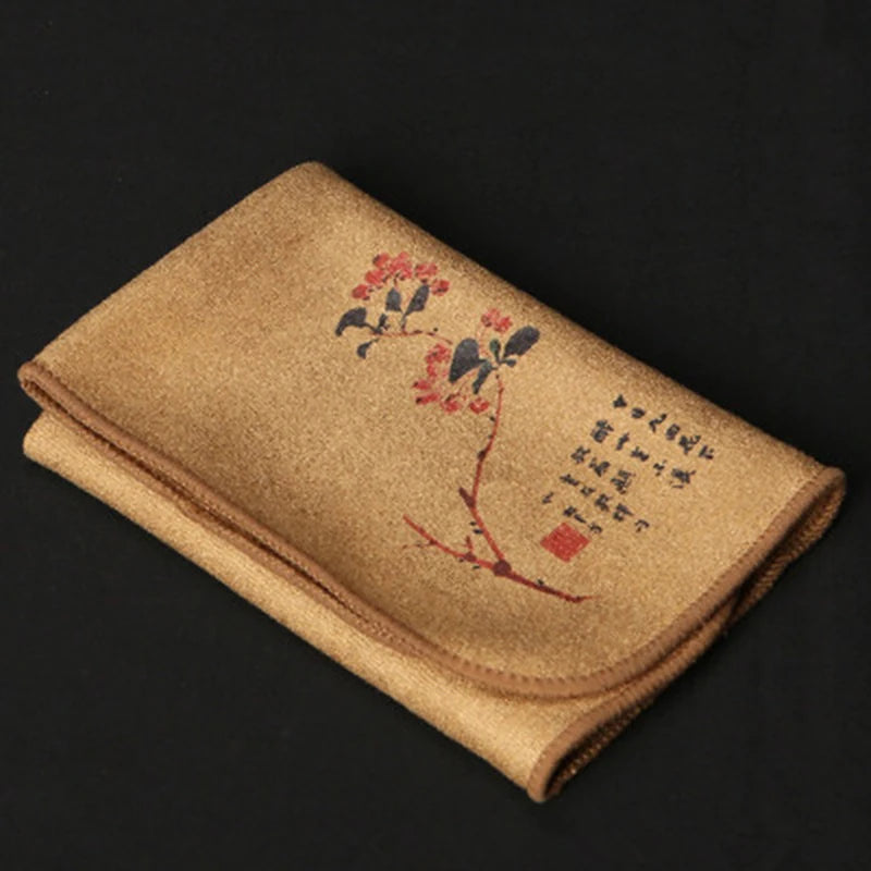 Toalha Oriental Pintada 30x30cm | Microfibra Superabsorvente e Decorativa