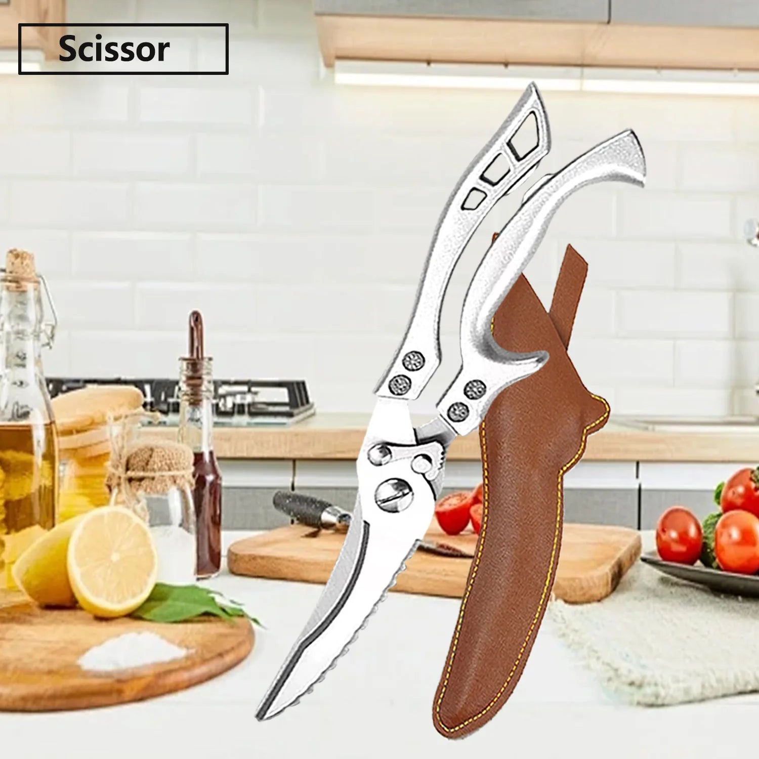 Kit 4 Facas Profissionais com Tesoura e Descascador