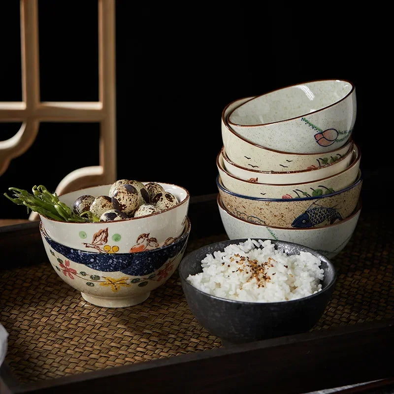 Tigela Japonesa em Cerâmica Estilo Retrô