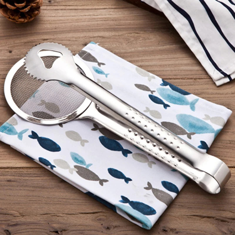 Pegador com Peneira Inox 2 em 1
