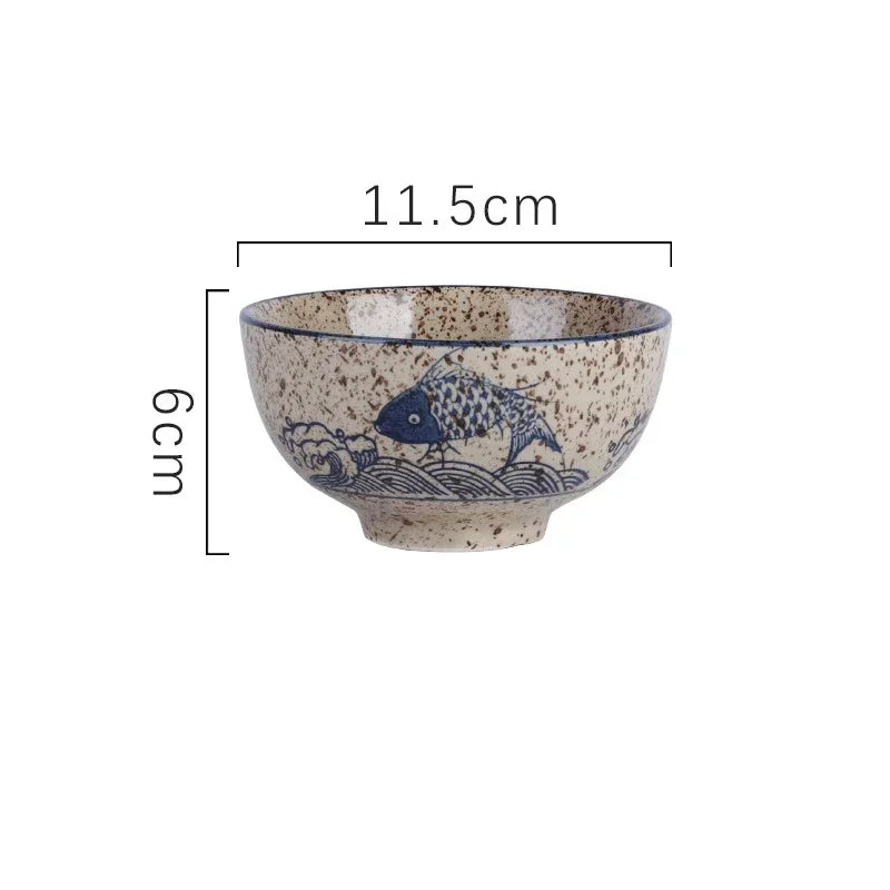 Tigela Japonesa em Cerâmica Estilo Retrô
