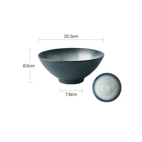 Tigela Japonesa de Cerâmica Ramen Estilo Retrô