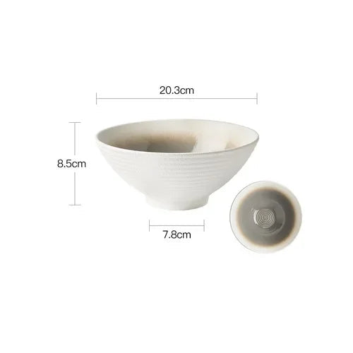 Tigela Japonesa de Cerâmica Ramen Estilo Retrô