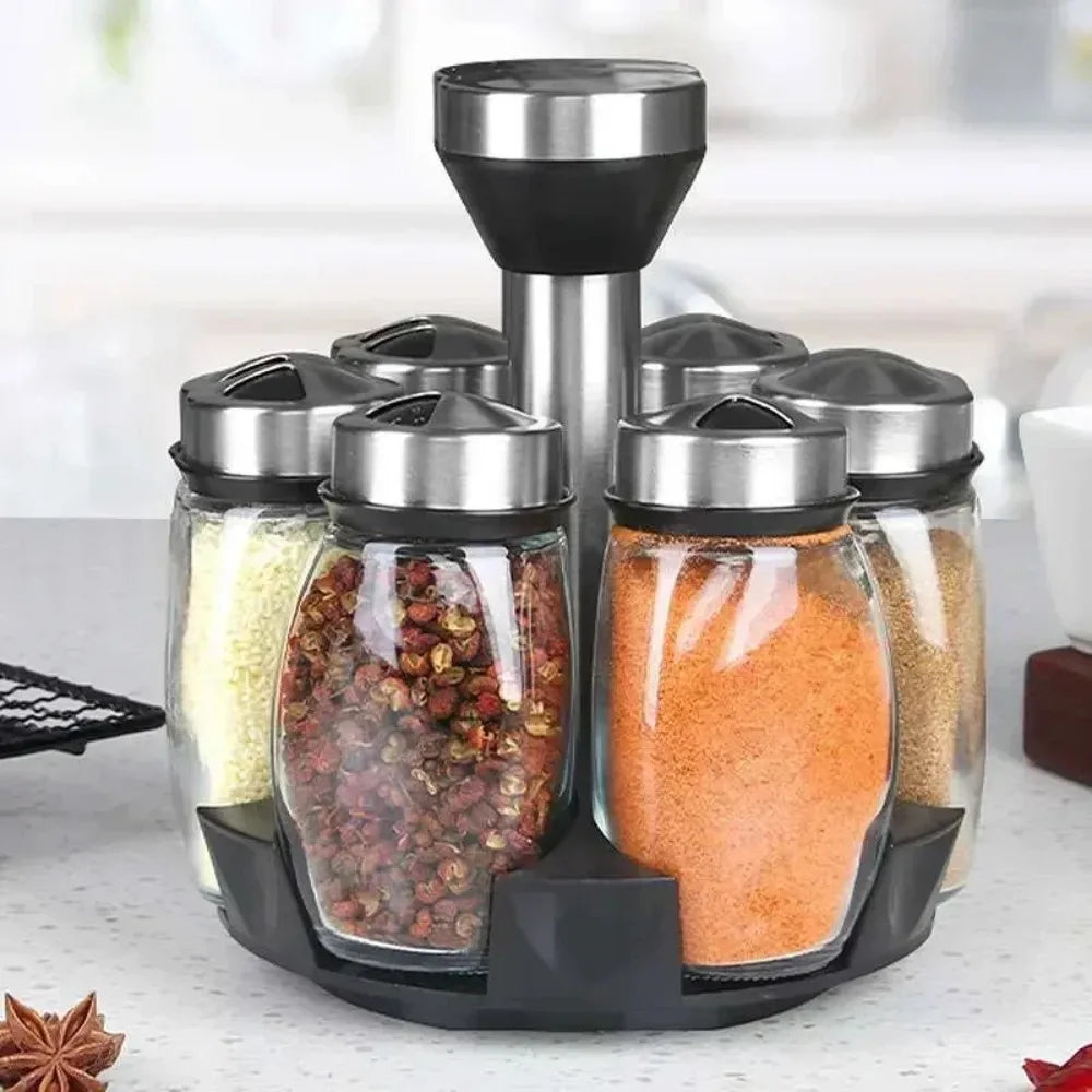 Porta-Temperos Giratório com 7 Peças