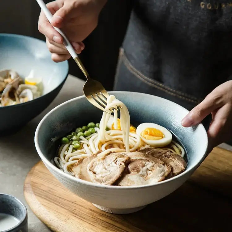 Tigela Japonesa de Cerâmica Ramen Estilo Retrô