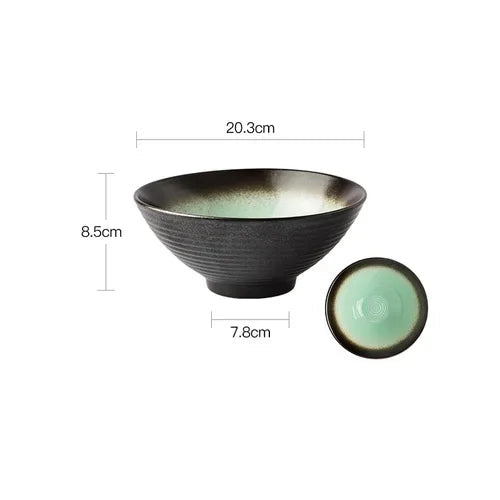 Tigela Japonesa de Cerâmica Ramen Estilo Retrô