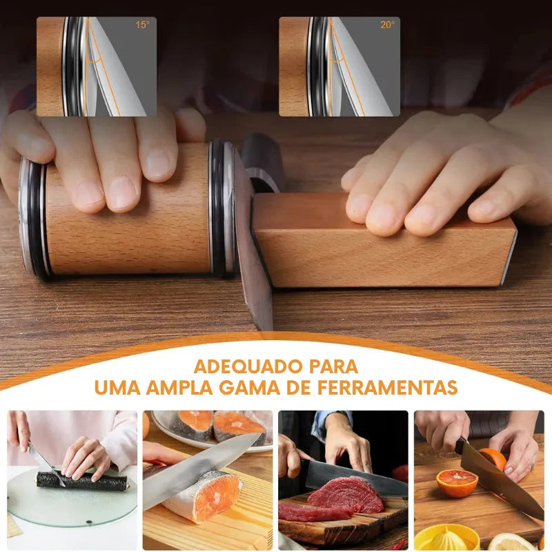 Afiador de Facas com Rolo Magnético