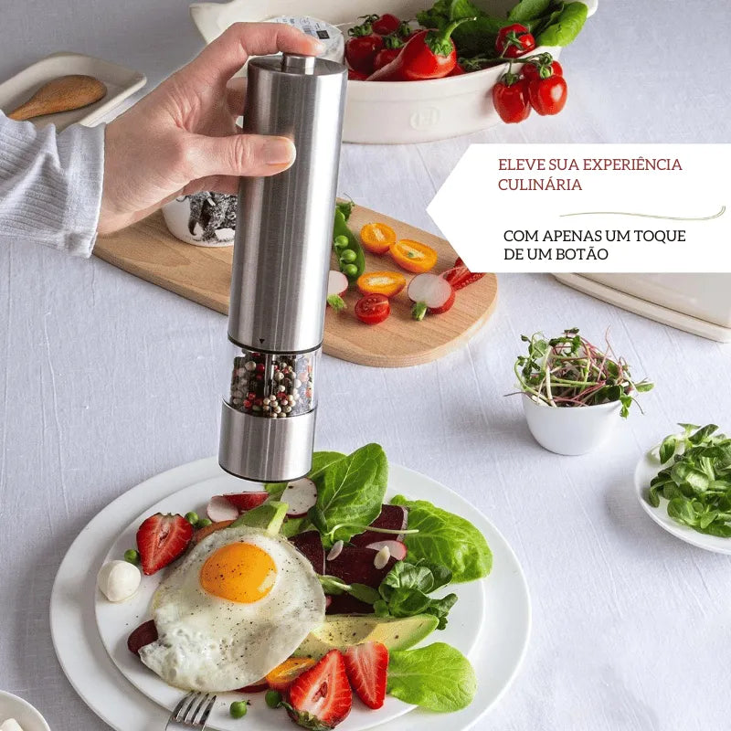 Moedor Elétrico de Sal e Pimenta Inox