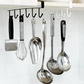 Suporte de Ganchos Sem Furos para Cozinha