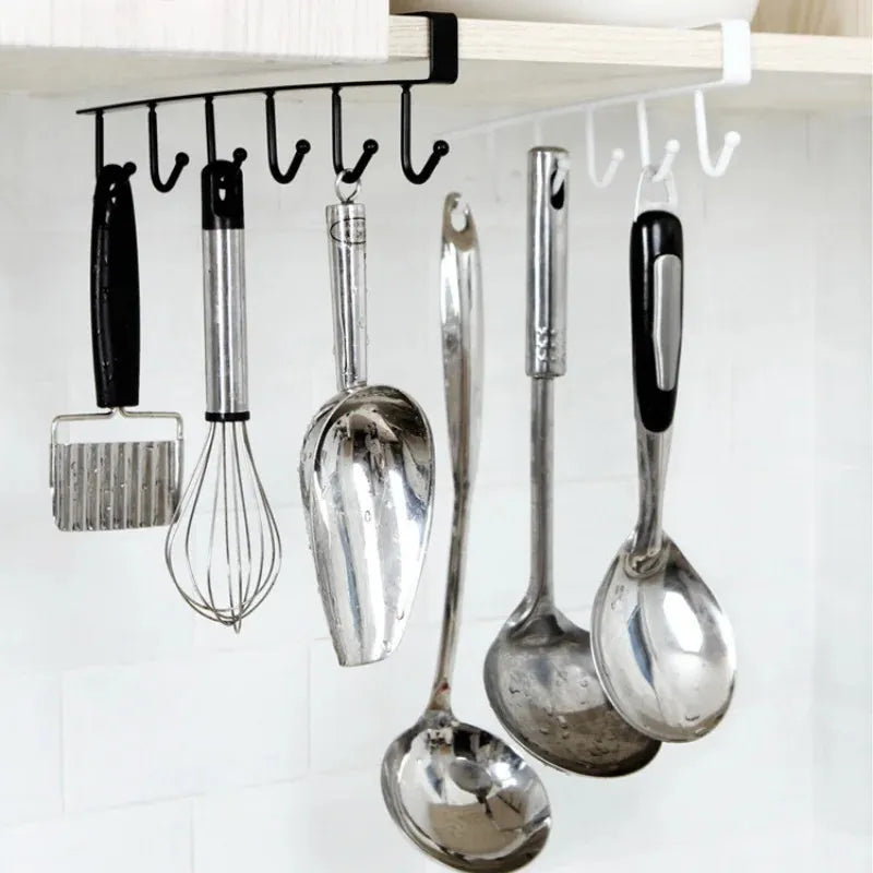 Suporte de Ganchos Sem Furos para Cozinha