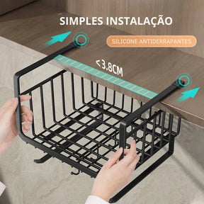 Cesta Organizadora com Ganchos
