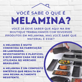 Jogo 12 Peças Melamina Premium Azul Mandala