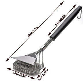 Escova de Churrasqueira Bristle Free Inoxidável – Limpeza Segura e Eficiente