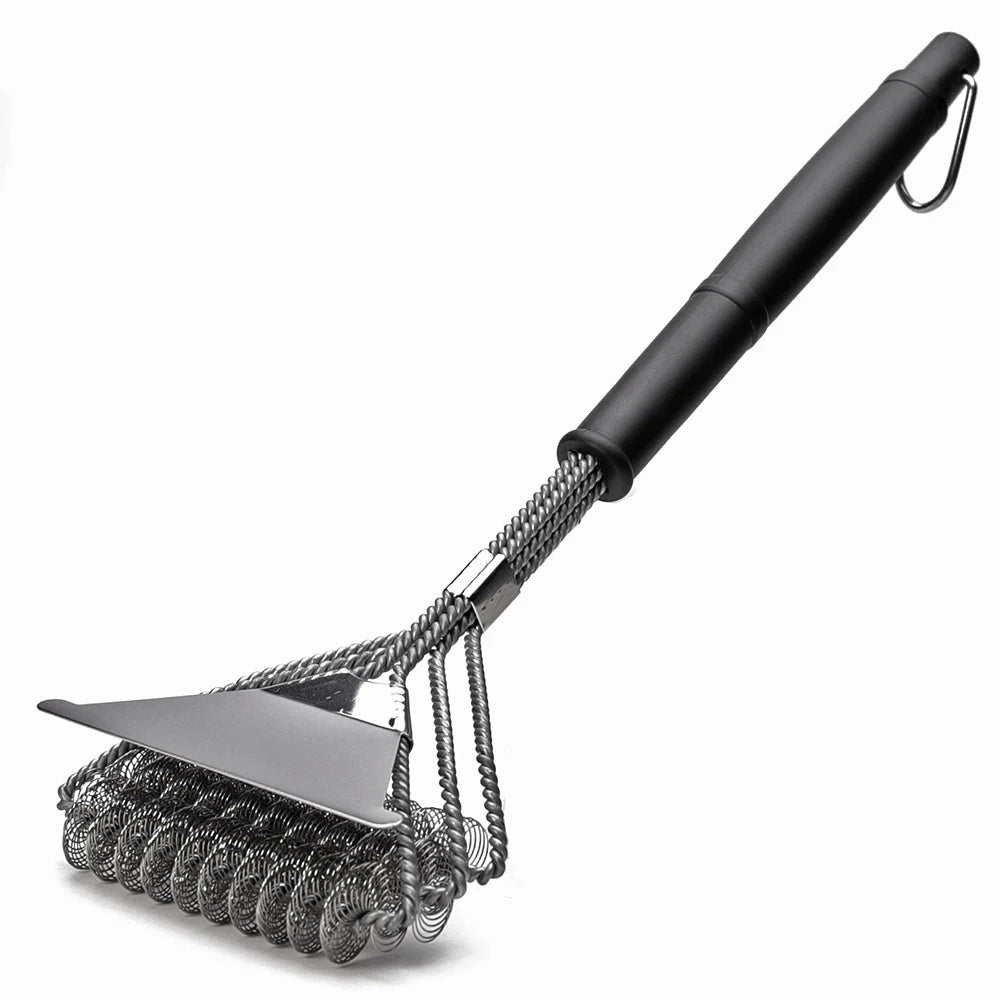 Escova de Churrasqueira Bristle Free Inoxidável – Limpeza Segura e Eficiente