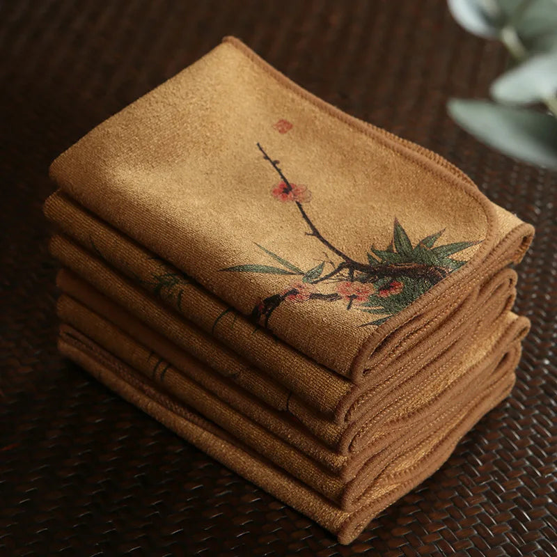 Toalha Oriental Pintada 30x30cm | Microfibra Superabsorvente e Decorativa