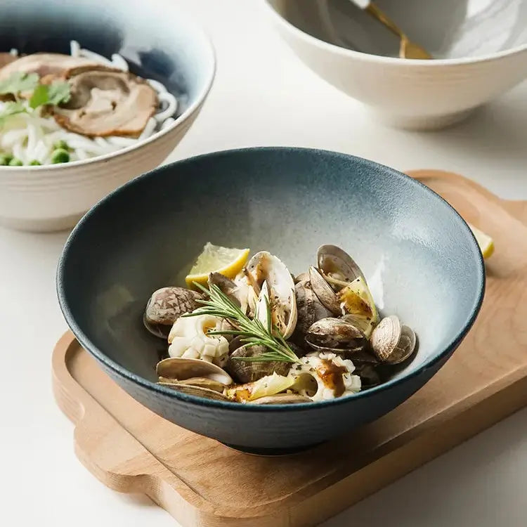 Tigela Japonesa de Cerâmica Ramen Estilo Retrô