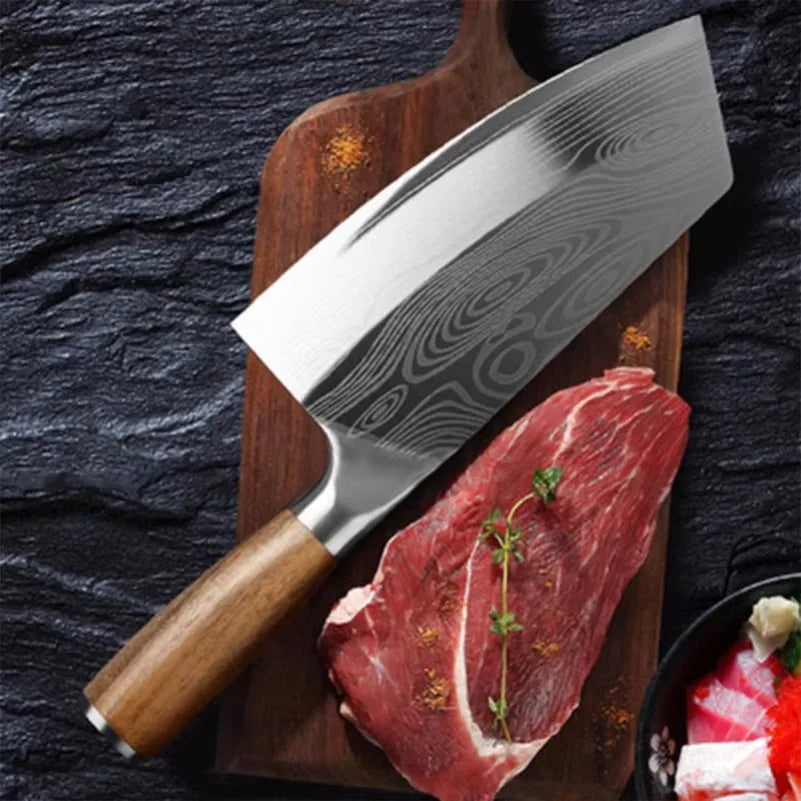 Faca Cleaver Profissional em Aço Forjado