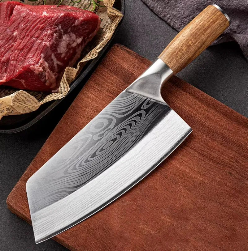 Faca Cleaver Profissional em Aço Forjado