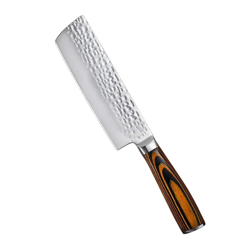 Faca Cleaver Forjada à Mão em Aço Inox com Cabo de Madeira – Gusto Gourmet