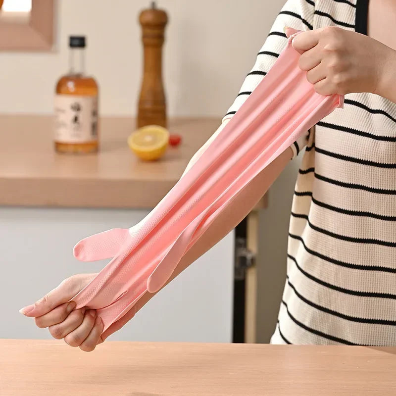 Luva de Silicone Longa Nitrílica para Limpeza