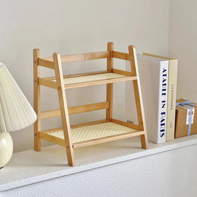 Organizador Multifuncional de Bambu com 2 Camadas