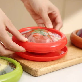 Tampa de Silicone para Preservação de Alimentos