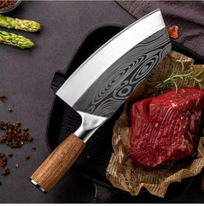 Faca Cleaver Profissional em Aço Forjado