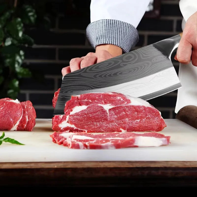 Faca Cleaver Profissional em Aço Forjado