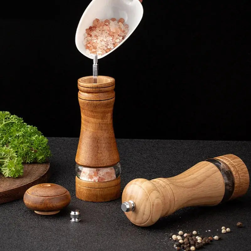Moedor de Pimenta e Sal em Madeira Sofisticada