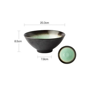 Tigela Japonesa de Cerâmica Ramen Estilo Retrô